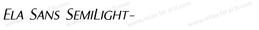 Ela Sans SemiLight字体转换